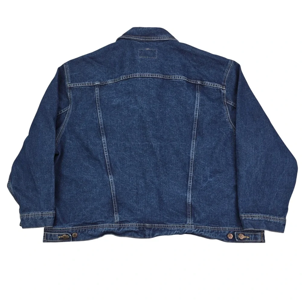 Wrangler Rugged Wear Denim Jacket Mens 4X Blue Trucker Cotton Western Workwear
